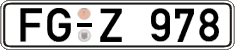 German license plate, Regular plates