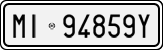 License plate of Italy, Cars (1927 year series)
