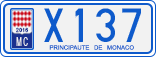 License plate of Monaco, Cars
