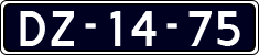 License plate of the Netherlands, Imported oldtimers (cars)