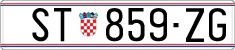 License plate of Croatia, Regular plates