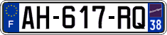 French license plate, SIV (ordinary)