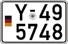 German license plate, Military