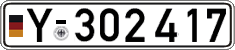 German license plate, Military