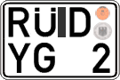 German license plate, Regular plates