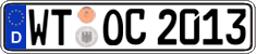 German license plate, Regular plates