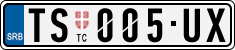 License plate of Serbia, Cars