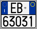License plate of Italy, Motorcycles (1994 year series)
