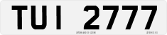 License plate of the United Kingdom, Northern Ireland (1966)