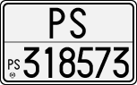 License plate of Italy, Cars (1927 year series)