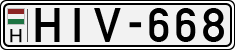 license plates of Hungary, Cars (1990)