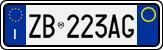 License plate of Italy, Cars (1994 year series)