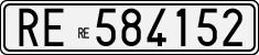 License plate of Italy, Cars (1927 year series)