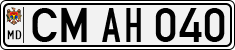 License plate of Moldova, Cars (1992)