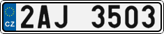 License plate of the Czech Republic, Cars (2001)