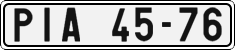 License plate of the Czech Republic, Cars (1960)