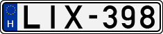 license plates of Hungary, Cars (1990)