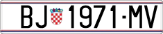 License plate of Croatia, Regular plates