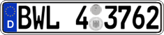 German license plate, Regional authorities