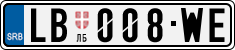 License plate of Serbia, Cars