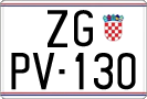 License plate of Croatia, Oldtimers