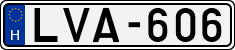 license plates of Hungary, Cars (1990)