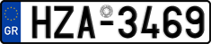 License plate of Greece, Cars