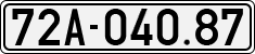 License plate of Vietnam, Cars