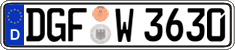 German license plate, Regular plates