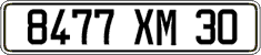 French license plate, FNI
