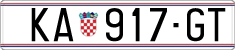 License plate of Croatia, Regular plates