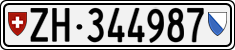 License plate of Switzerland, Cars
