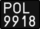 License plates of Poland, 1976 year system