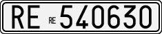 License plate of Italy, Cars (1927 year series)