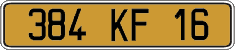 French license plate, FNI