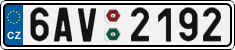 License plate of the Czech Republic, Cars (2001)