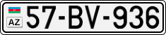 License plate of Azerbaijan, Cars