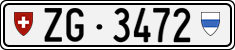 License plate of Switzerland, Cars