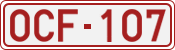 License plate of Belgium, 1951 year system