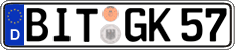 German license plate, Regular plates