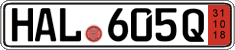 German license plate, Export transit plates