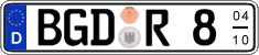 German license plate, Seasonal plates