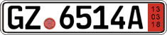 German license plate, Export transit plates