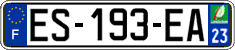 French license plate, SIV (ordinary)