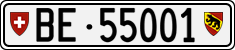 License plate of Switzerland, Cars