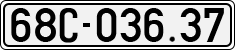 License plate of Vietnam, Cars