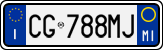 License plate of Italy, Cars (1994 year series)