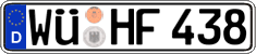 German license plate, Regular plates