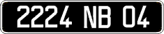 French license plate, FNI