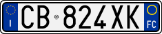 License plate of Italy, Cars (1994 year series)
